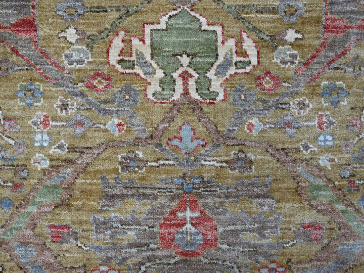 8'2" x 8'3" New Hand Knotted Green Wool Round Oriental Rug - MOA10221514