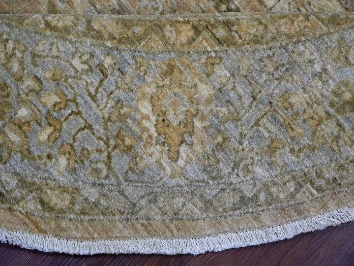 7'11" x 8'3" New Hand Knotted Brown Wool Round Oriental Rug - MOA10221515