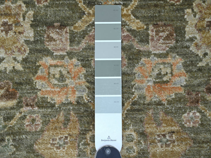 8'1" x 8'4" New Hand Knotted Green Wool Round Oriental Rug - MOA10221517