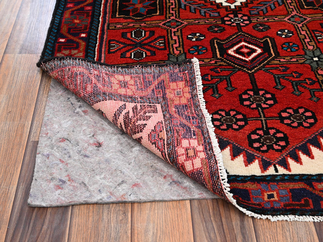 2'10" x 9'6" New Hand Knotted Red Wool Runner Oriental Rug - MOA1022151