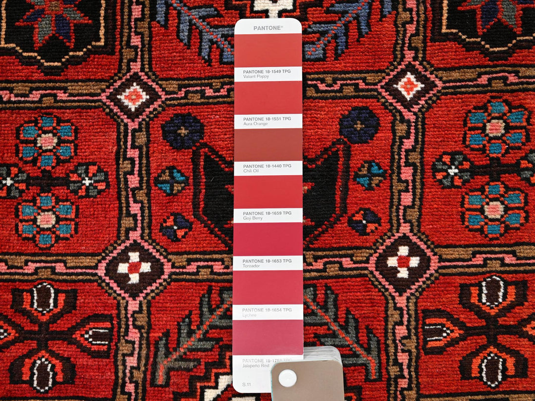 2'10" x 9'6" New Hand Knotted Red Wool Runner Oriental Rug - MOA1022151