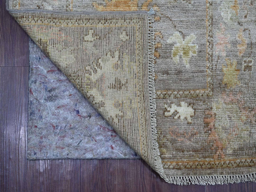 2'6" x 15'10" New Hand Knotted Brown Wool Runner Oriental Rug - MOA10221520