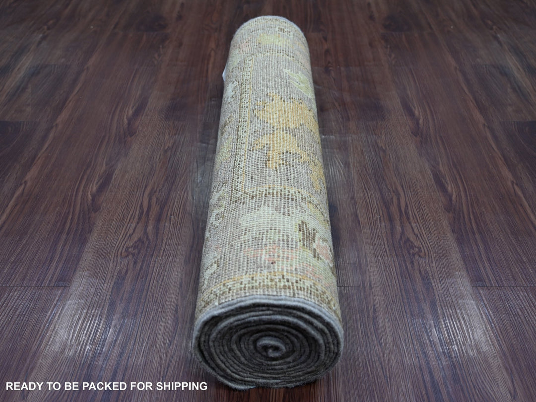 2'6" x 15'10" New Hand Knotted Brown Wool Runner Oriental Rug - MOA10221520
