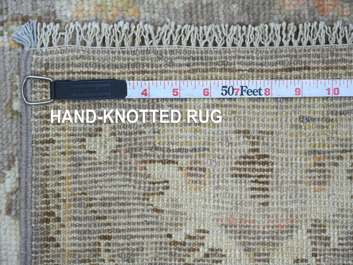 2'6" x 15'10" New Hand Knotted Brown Wool Runner Oriental Rug - MOA10221520