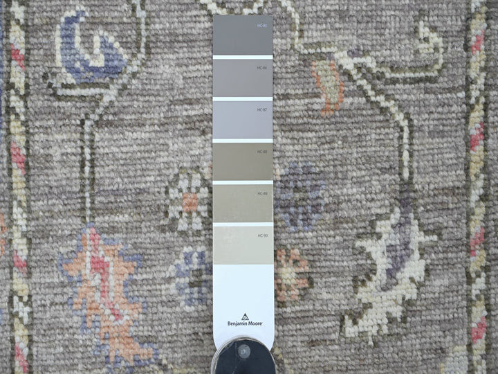 2'8" x 13'8" New Hand Knotted Brown Wool Runner Oriental Rug - MOA10221522