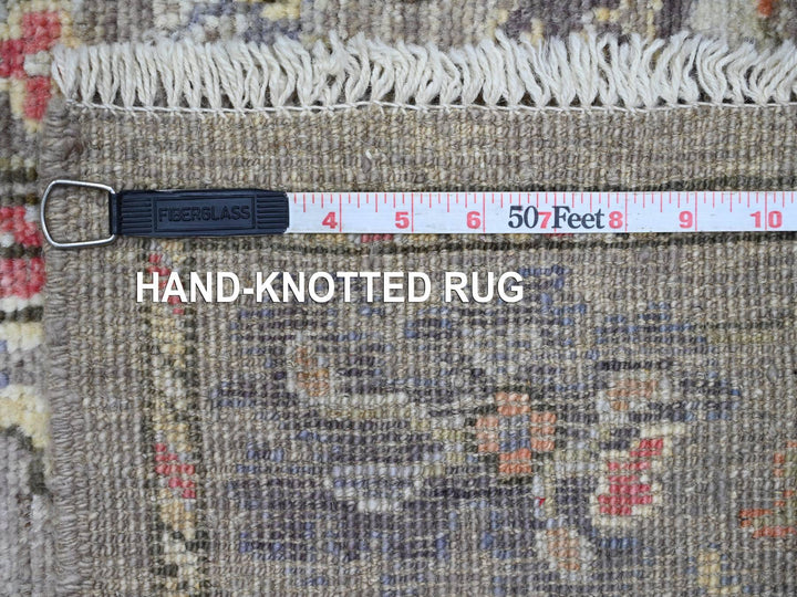 2'8" x 13'8" New Hand Knotted Brown Wool Runner Oriental Rug - MOA10221522
