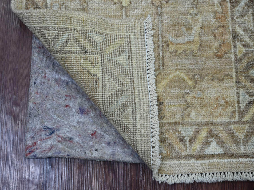 1'11" x 2'11" New Hand Knotted Brown Wool Rectangle Oriental Rug - MOA10221525