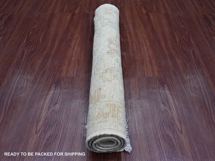2'1" x 2'11" New Hand Knotted Grey Wool Rectangle Oriental Rug - MOA10221526