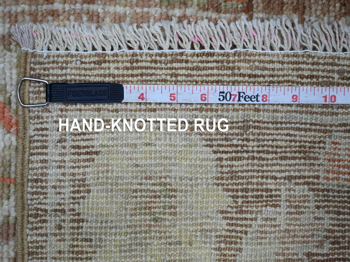 2'7" x 7'8" New Hand Knotted Brown Wool Runner Oriental Rug - MOA10221527