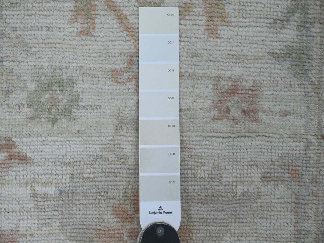 2'8" x 7'7" New Hand Knotted Ivory Wool Runner Oriental Rug - MOA10221530