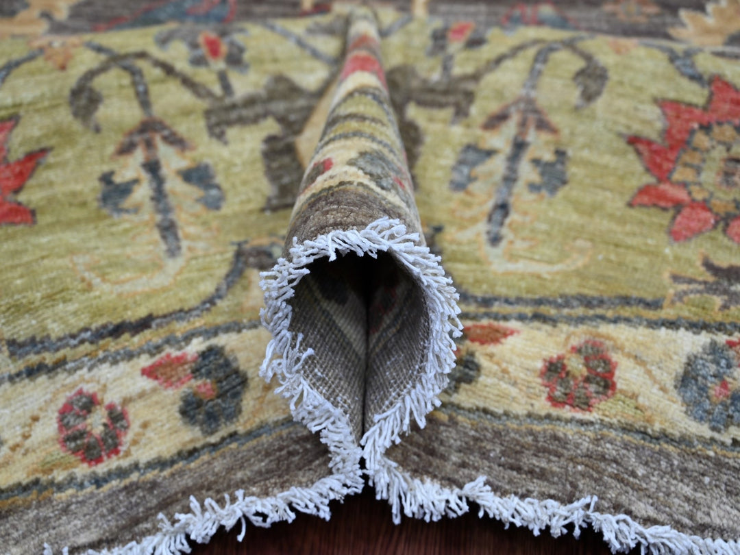 9'11" x 9'11" New Hand Knotted Grey Wool Round Oriental Rug - MOA10221538