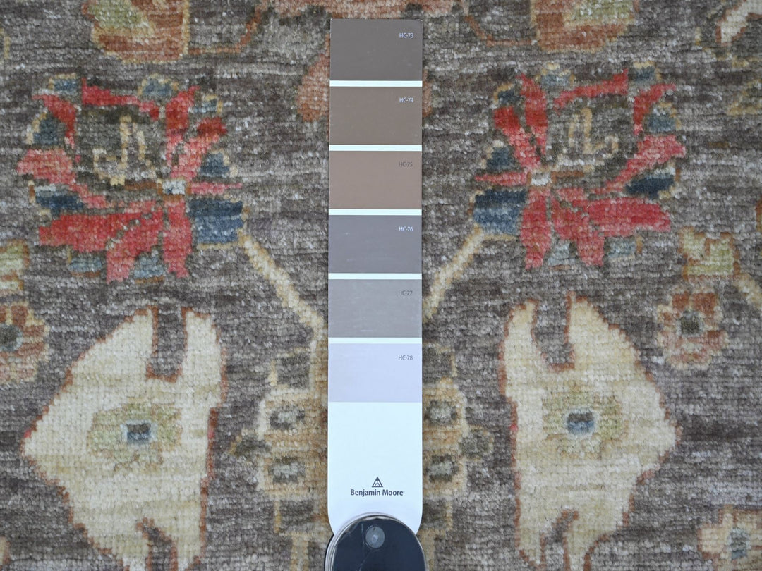 9'11" x 9'11" New Hand Knotted Grey Wool Round Oriental Rug - MOA10221538