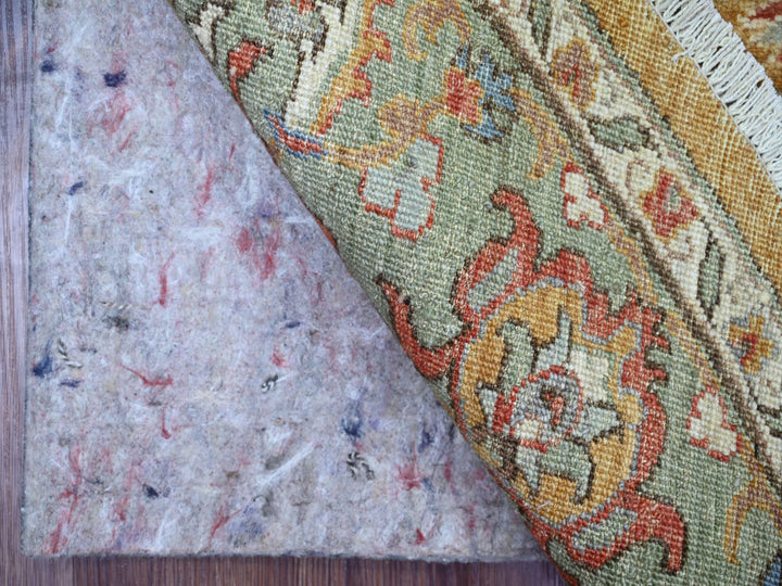 6'0" x 6'2" New Hand Knotted Brown Wool Round Oriental Rug - MOA10221540