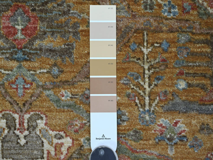 6'0" x 6'2" New Hand Knotted Brown Wool Round Oriental Rug - MOA10221540