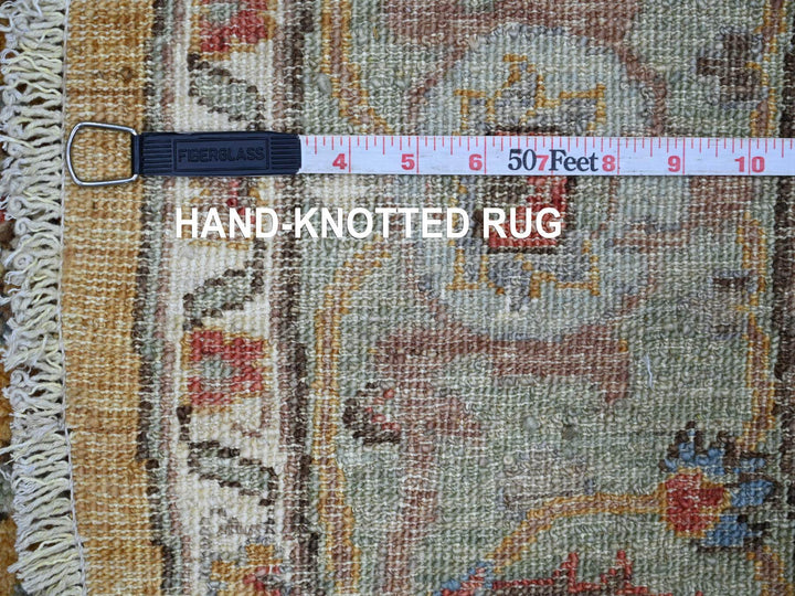 6'0" x 6'2" New Hand Knotted Brown Wool Round Oriental Rug - MOA10221540