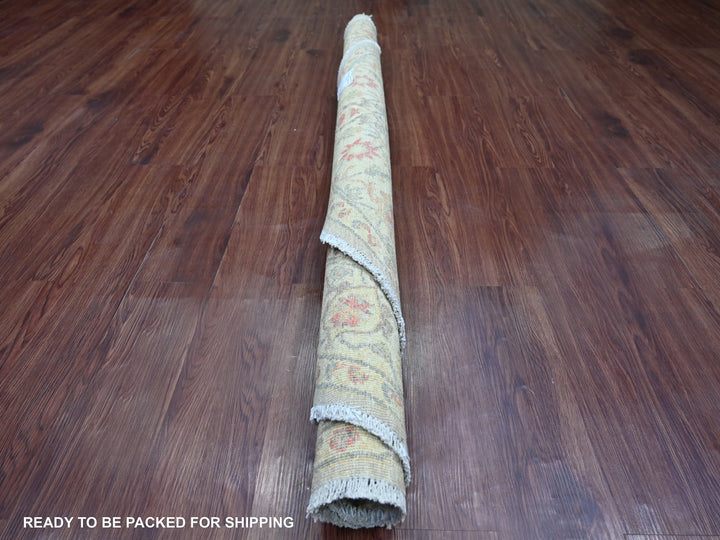 6'0" x 6'1" New Hand Knotted Grey Wool Round Oriental Rug - MOA10221541