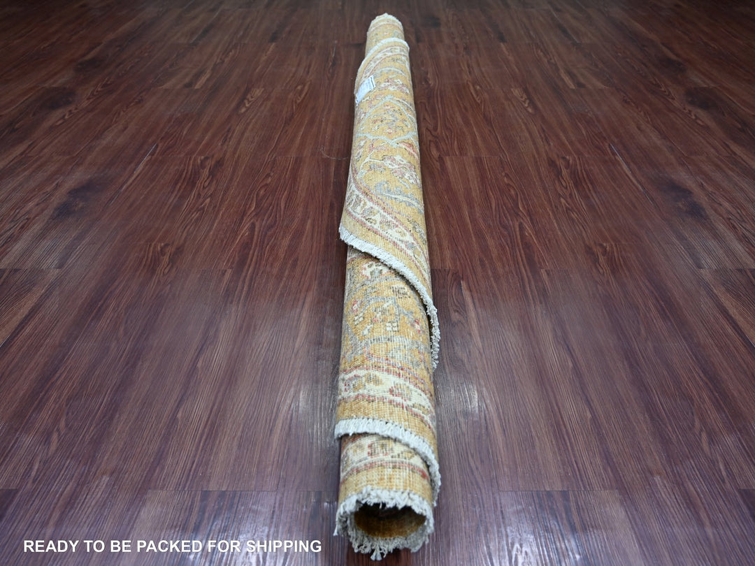 6'0" x 6'1" New Hand Knotted Brown Wool Round Oriental Rug - MOA10221542