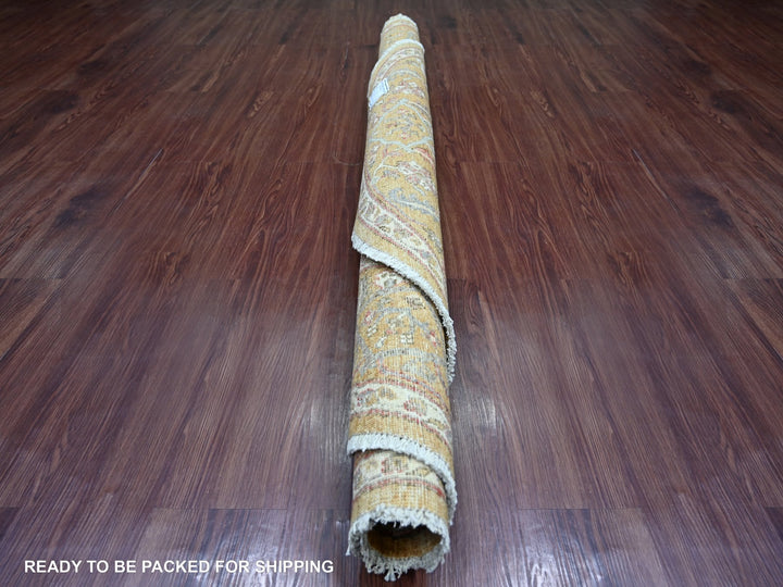 6'0" x 6'1" New Hand Knotted Brown Wool Round Oriental Rug - MOA10221542