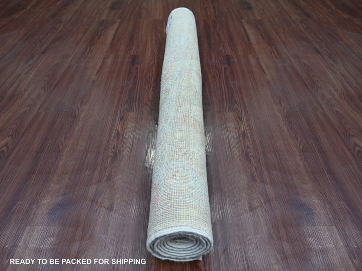 4'0" x 6'3" New Hand Knotted Ivory Wool Rectangle Oriental Rug - MOA10221544