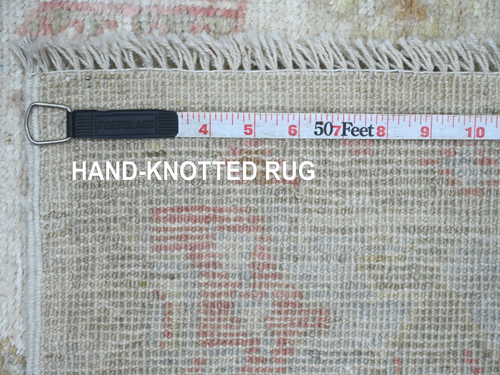 4'0" x 6'3" New Hand Knotted Ivory Wool Rectangle Oriental Rug - MOA10221544