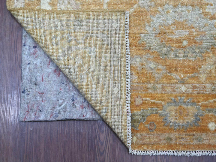 4'0" x 19'8" New Hand Knotted Brown Wool Runner Oriental Rug - MOA10221545