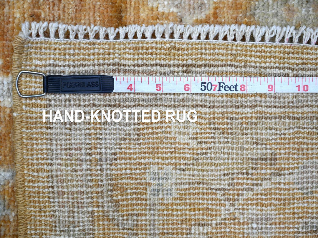 4'0" x 19'8" New Hand Knotted Brown Wool Runner Oriental Rug - MOA10221545