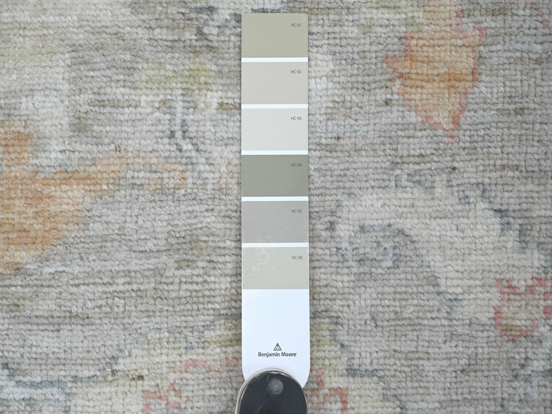 4'0" x 9'8" New Hand Knotted Grey Wool Runner Oriental Rug - MOA10221546