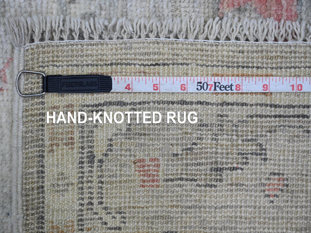 4'0" x 9'8" New Hand Knotted Grey Wool Runner Oriental Rug - MOA10221546