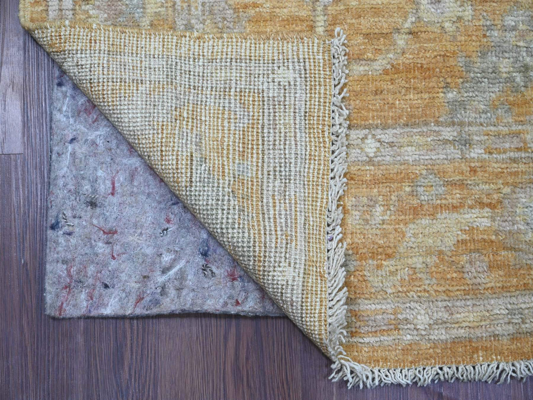 3'10" x 5'9" New Hand Knotted Brown Wool Rectangle Oriental Rug - MOA10221547