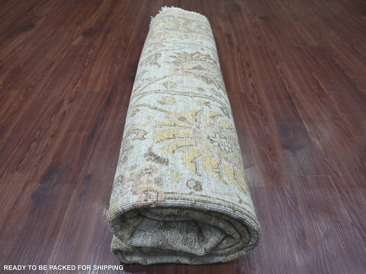 8'1" x 8'4" New Hand Knotted Grey Wool Round Oriental Rug - MOA10221548
