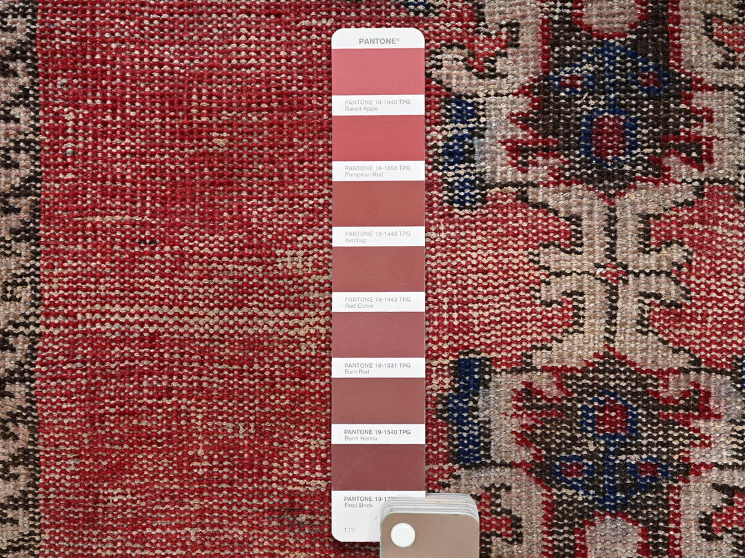 2'6" x 8'6" Vintage Hand Knotted Red Wool Runner Oriental Rug - MOA1022154