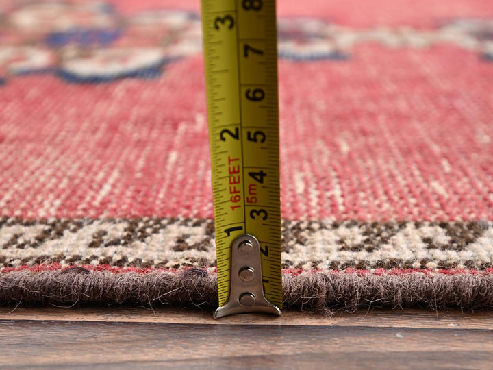 2'6" x 8'6" Vintage Hand Knotted Red Wool Runner Oriental Rug - MOA1022154