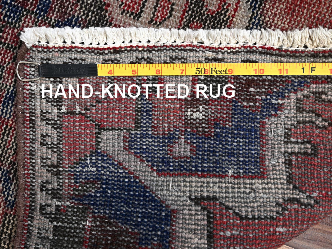 2'6" x 8'6" Vintage Hand Knotted Red Wool Runner Oriental Rug - MOA1022154