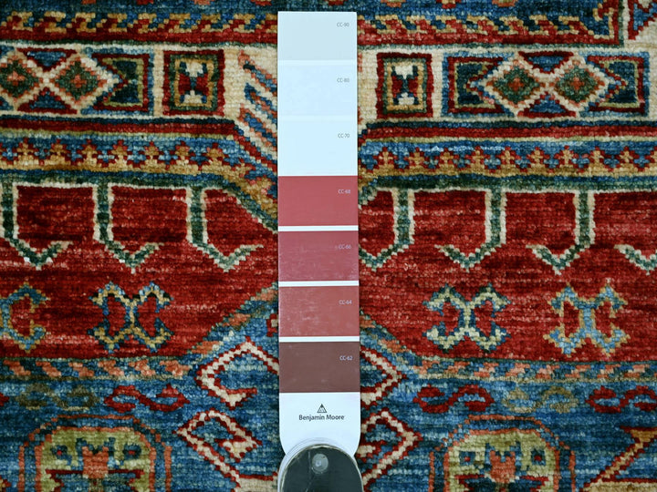 5'11" x 9'4" New Hand Knotted Red Wool Rectangle Oriental Rug - MOA10221553