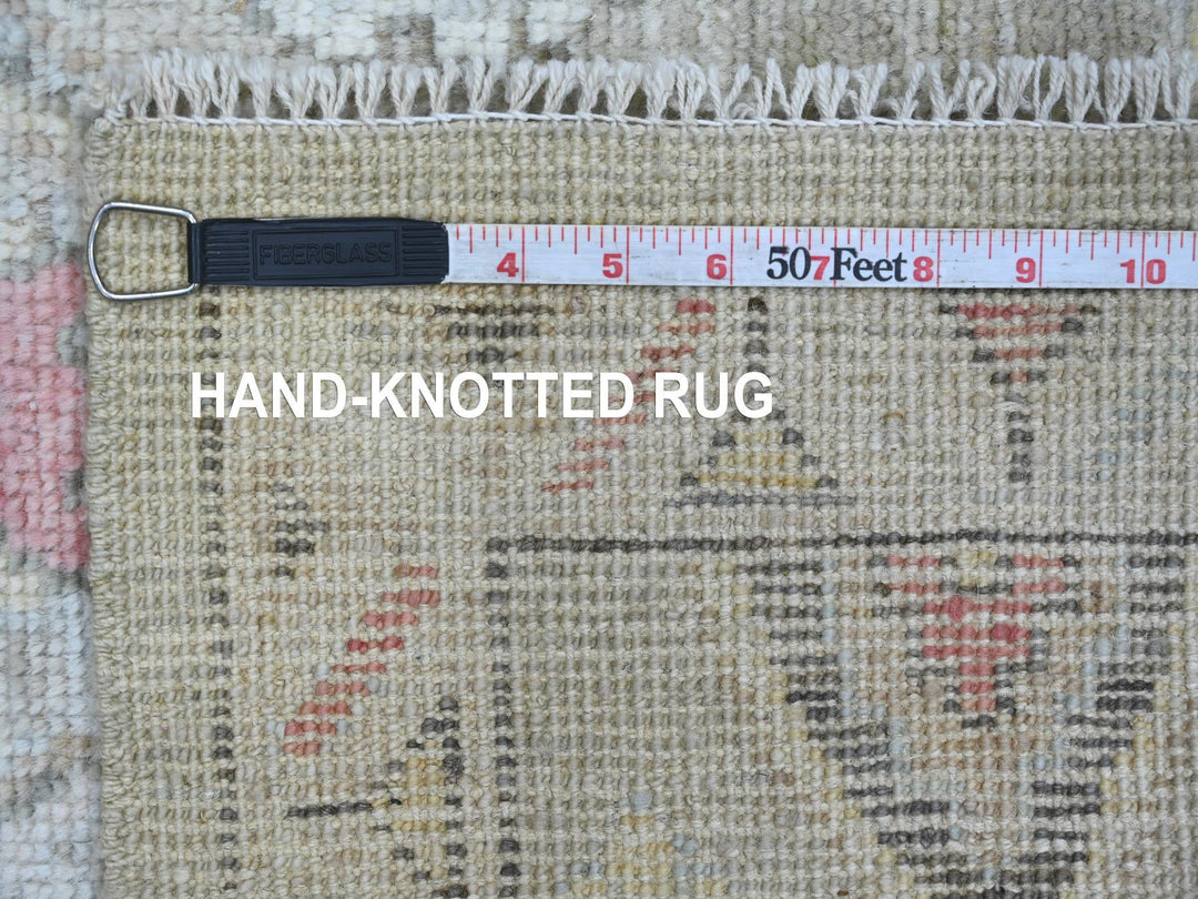 3'3" x 5'2" New Hand Knotted Grey Wool Rectangle Oriental Rug - MOA10221555