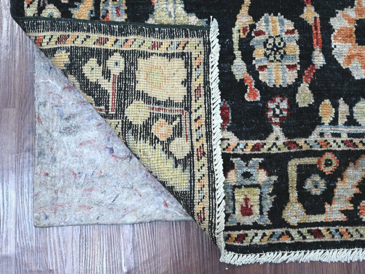 3'2" x 5'0" New Hand Knotted Black Wool Rectangle Oriental Rug - MOA10221556