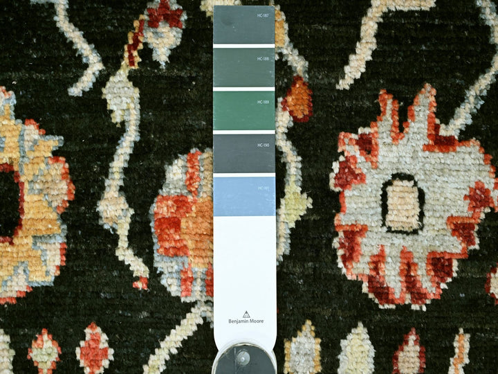 3'2" x 5'0" New Hand Knotted Black Wool Rectangle Oriental Rug - MOA10221556