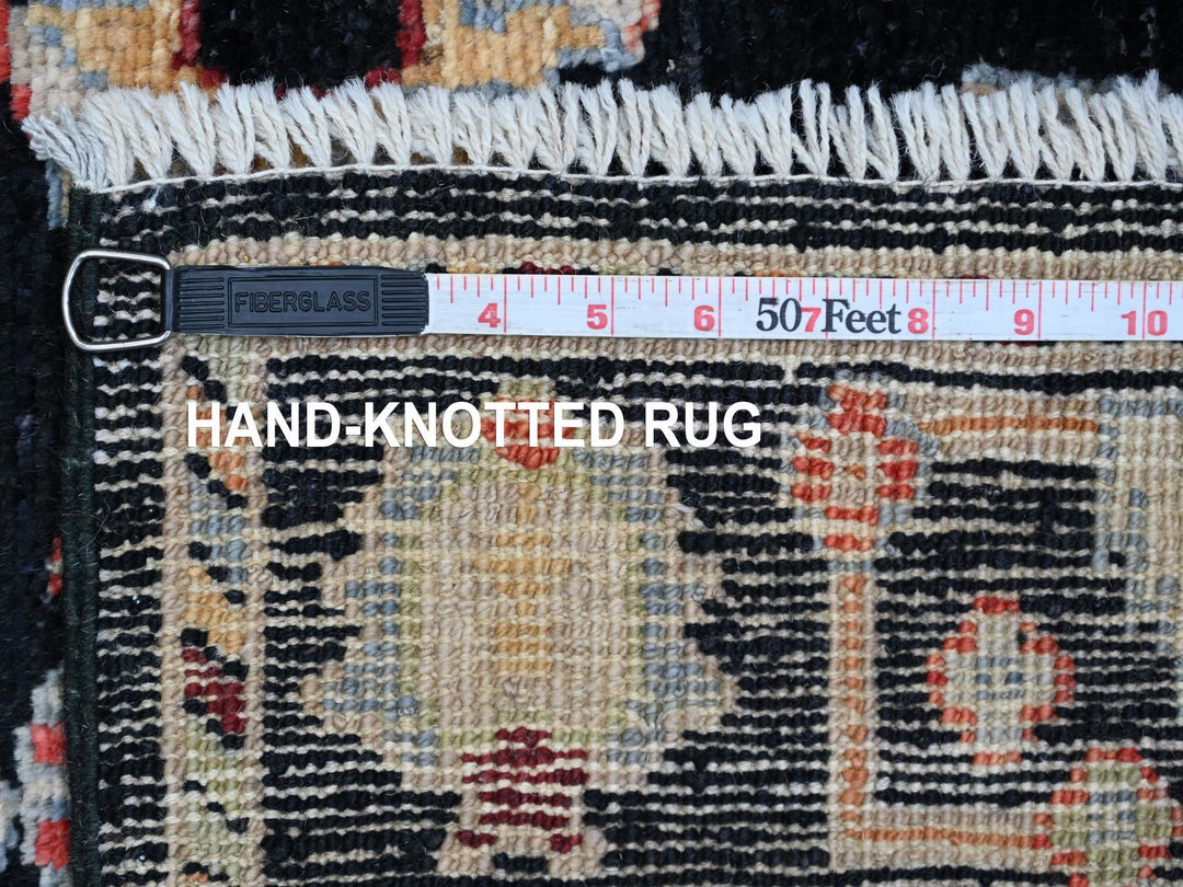 3'2" x 5'0" New Hand Knotted Black Wool Rectangle Oriental Rug - MOA10221556