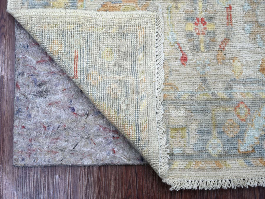 3'1" x 5'0" New Hand Knotted Grey Wool Rectangle Oriental Rug - MOA10221557