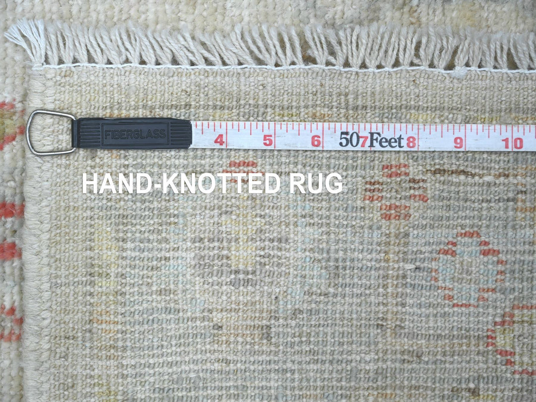 3'1" x 5'0" New Hand Knotted Grey Wool Rectangle Oriental Rug - MOA10221557
