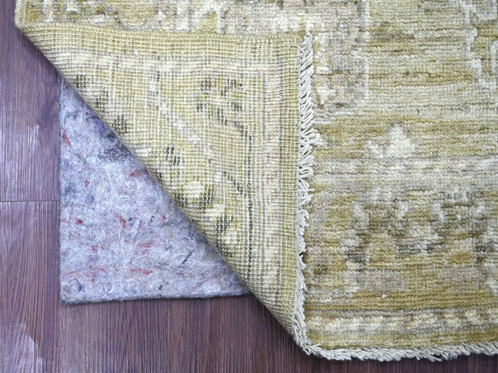 3'0" x 4'10" New Hand Knotted Green Wool Rectangle Oriental Rug - MOA10221558