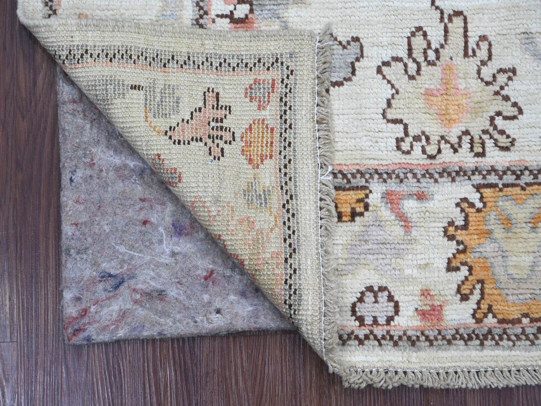 3'0" x 4'9" New Hand Knotted Ivory Wool Rectangle Oriental Rug - MOA10221559