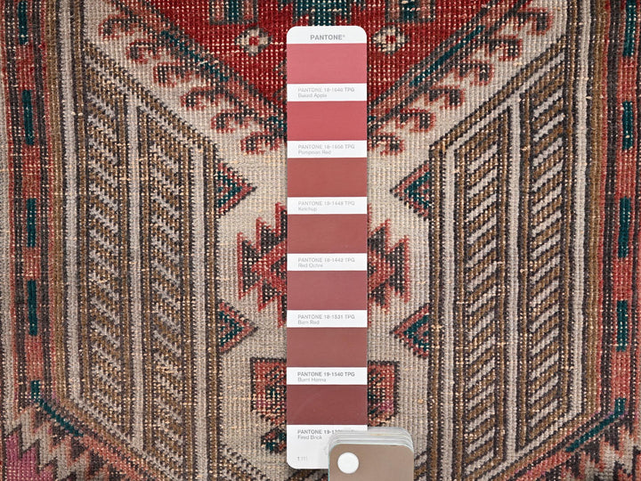 2'4" x 9'11" Vintage Hand Knotted Pink Wool Runner Oriental Rug - MOA1022155