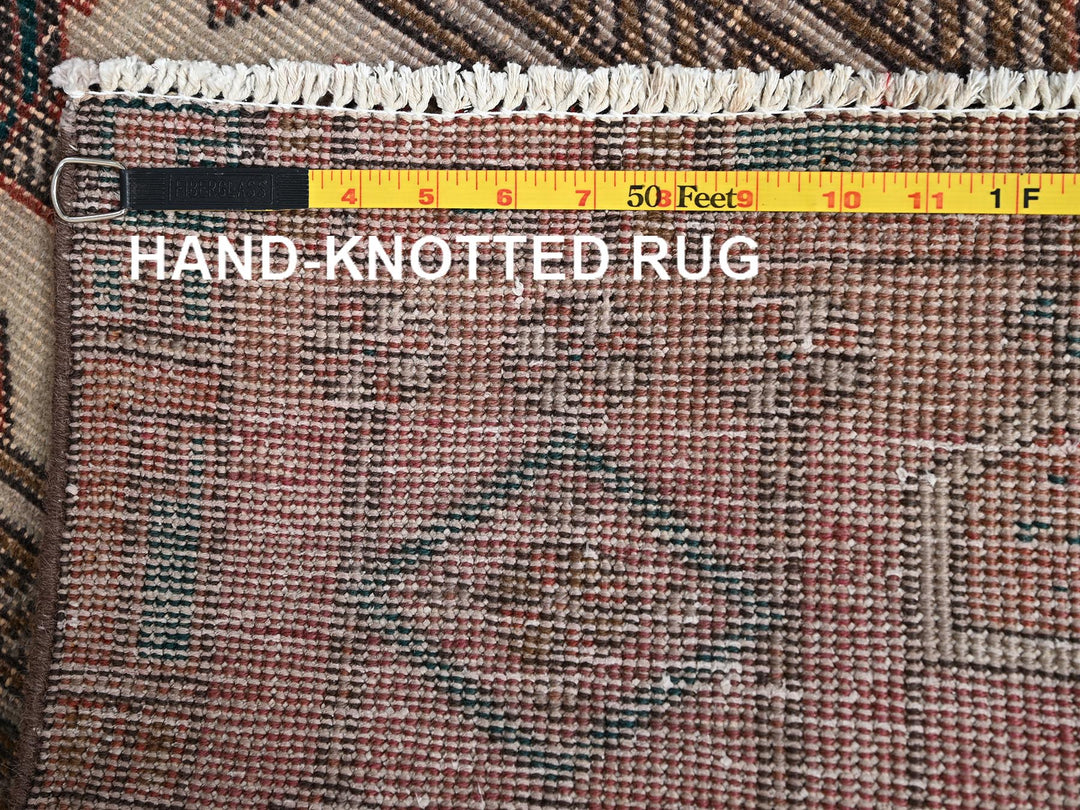 2'4" x 9'11" Vintage Hand Knotted Pink Wool Runner Oriental Rug - MOA1022155