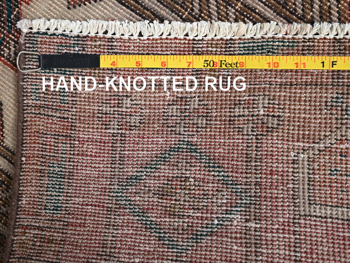 2'4" x 9'11" Vintage Hand Knotted Pink Wool Runner Oriental Rug - MOA1022155
