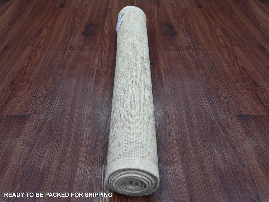 3'0" x 6'1" New Hand Knotted Grey Wool Rectangle Oriental Rug - MOA10221561