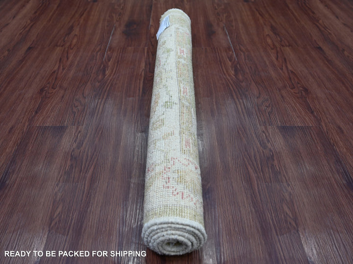 3'0" x 5'1" New Hand Knotted Green Wool Rectangle Oriental Rug - MOA10221563