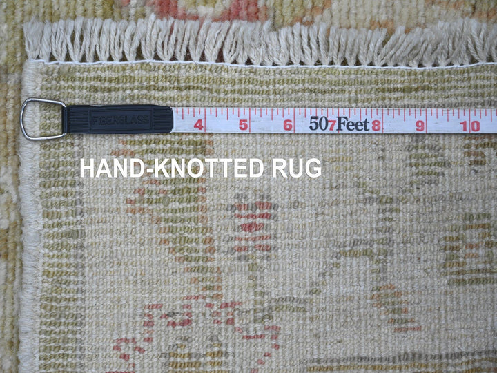 3'0" x 5'1" New Hand Knotted Green Wool Rectangle Oriental Rug - MOA10221563