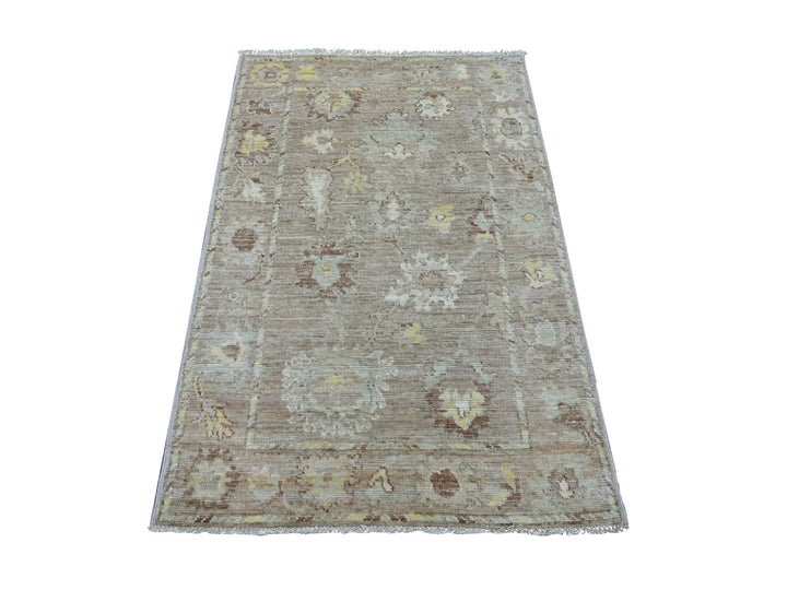 3'3" x 4'10" New Hand Knotted Brown Wool Rectangle Oriental Rug - MOA10221565