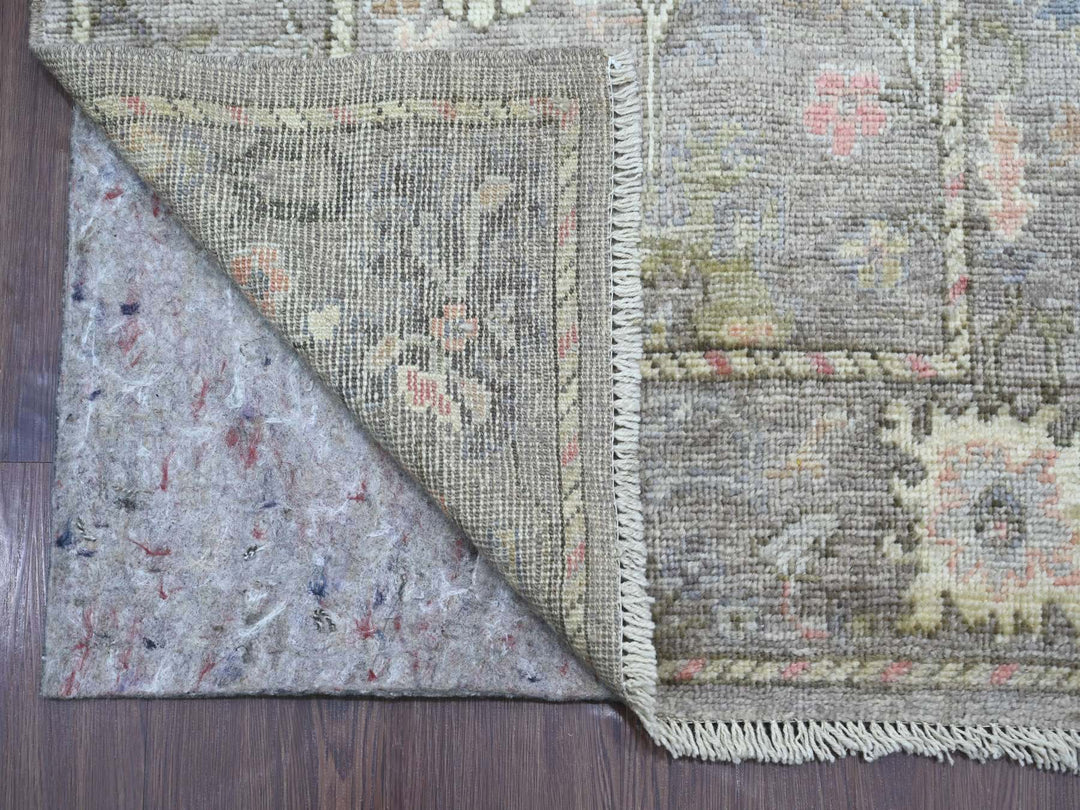 2'9" x 15'7" New Hand Knotted Brown Wool Runner Oriental Rug - MOA10221568